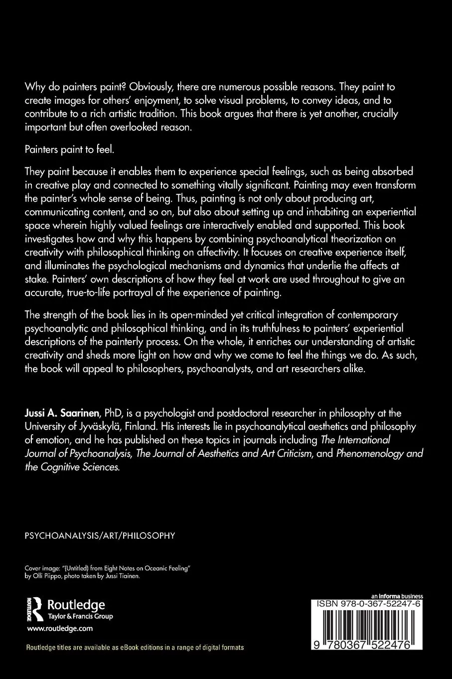 Rückseite: 9780367522476 | Affect in Artistic Creativity | Painting to Feel | Jussi Saarinen