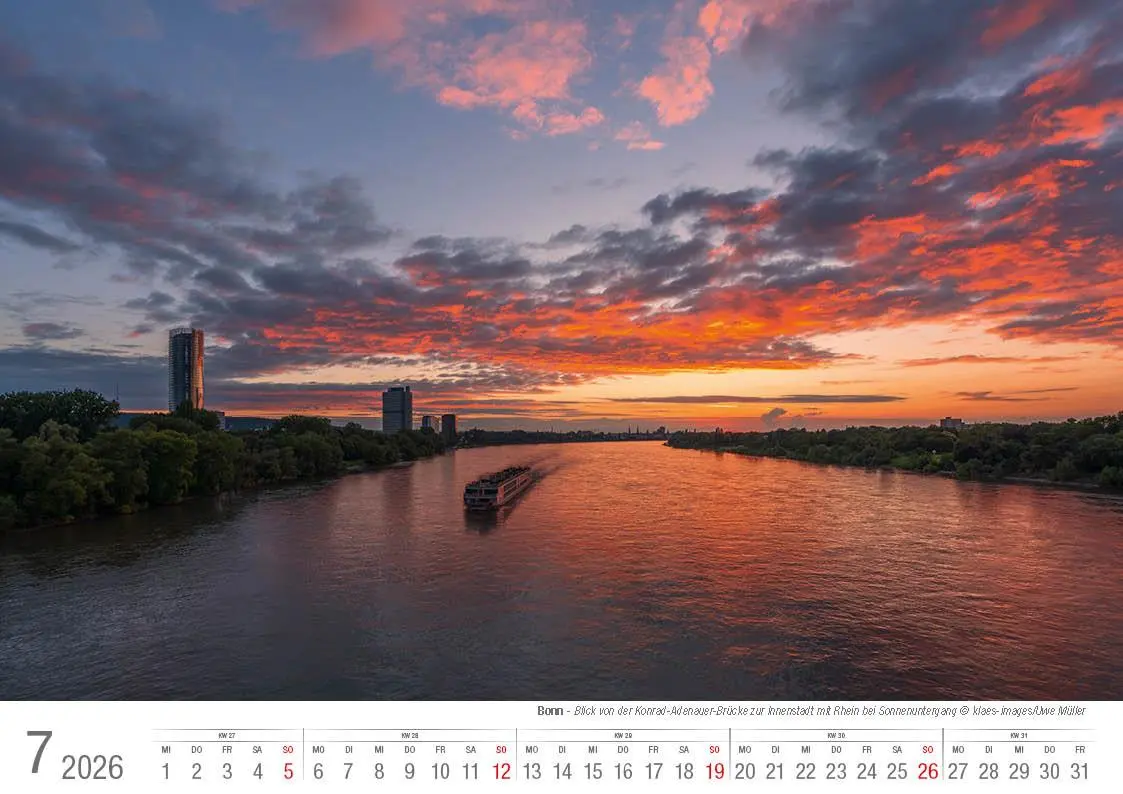 Bild: 9783965352476 | Bonn 2026 Bildkalender A4 quer, spiralgebunden | Holger Klaes | 2026