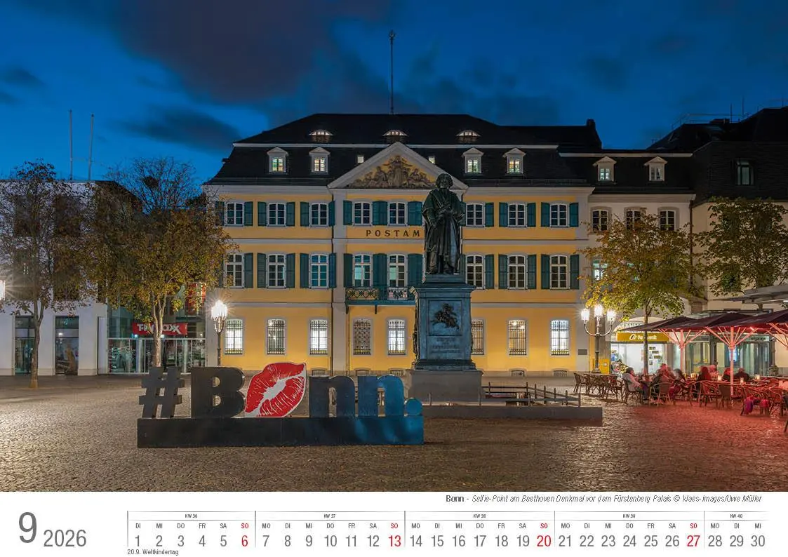 Bild: 9783965352476 | Bonn 2026 Bildkalender A4 quer, spiralgebunden | Holger Klaes | 2026