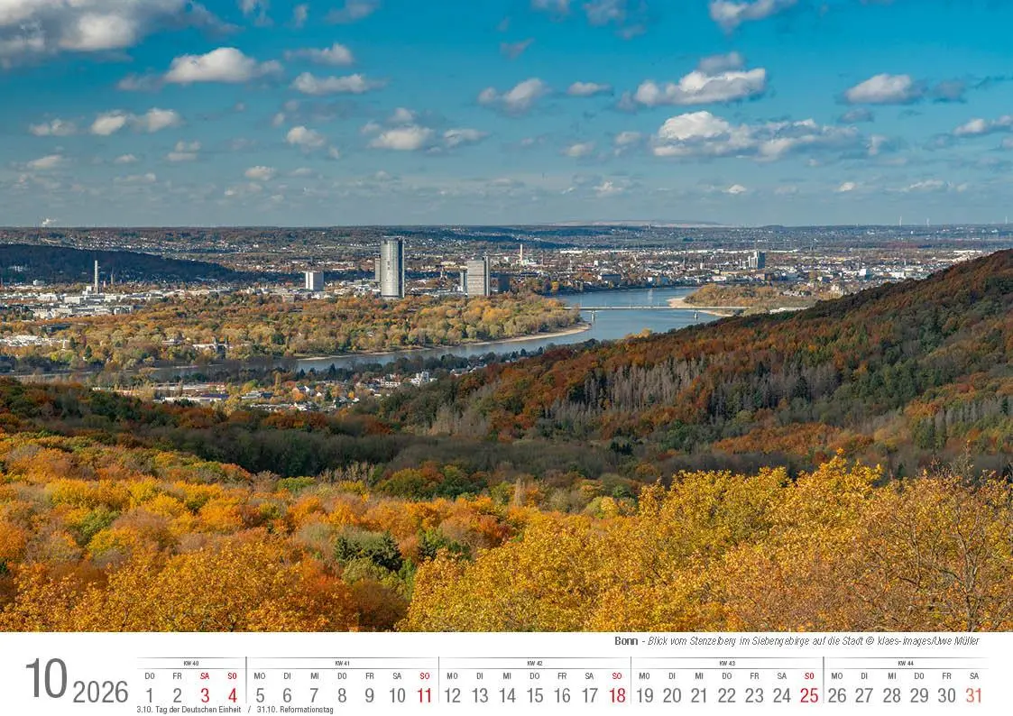 Bild: 9783965352476 | Bonn 2026 Bildkalender A4 quer, spiralgebunden | Holger Klaes | 2026