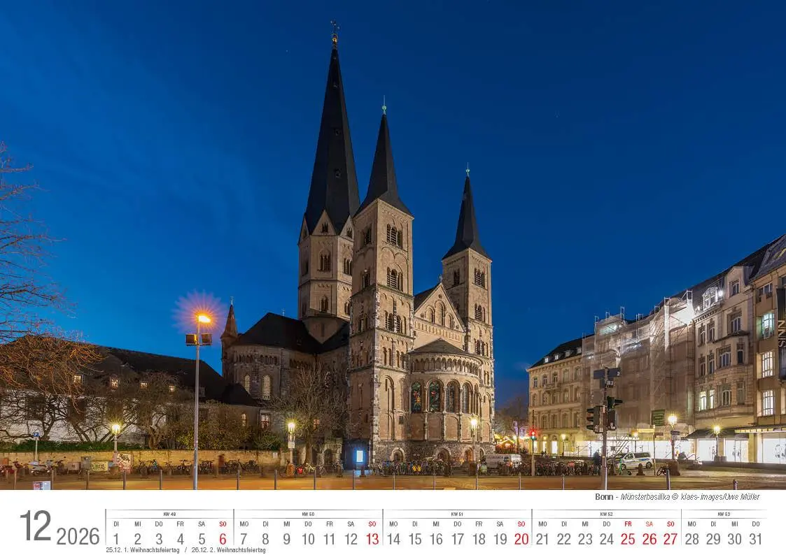 Bild: 9783965352476 | Bonn 2026 Bildkalender A4 quer, spiralgebunden | Holger Klaes | 2026