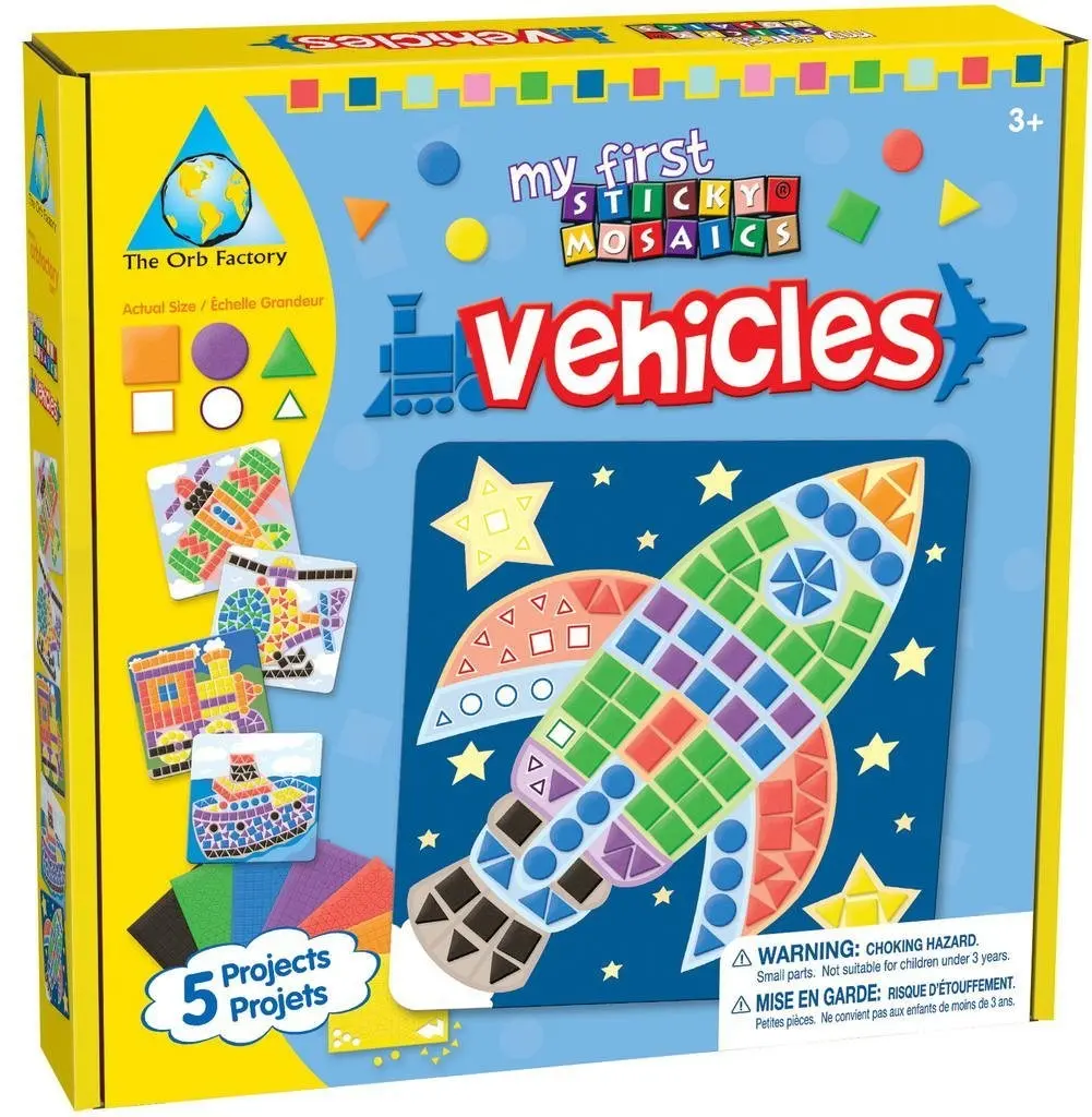 Cover: 622222062576 | Orb Factory 620706 - My First Sticky Mosaics Vehicles, Mosaik...