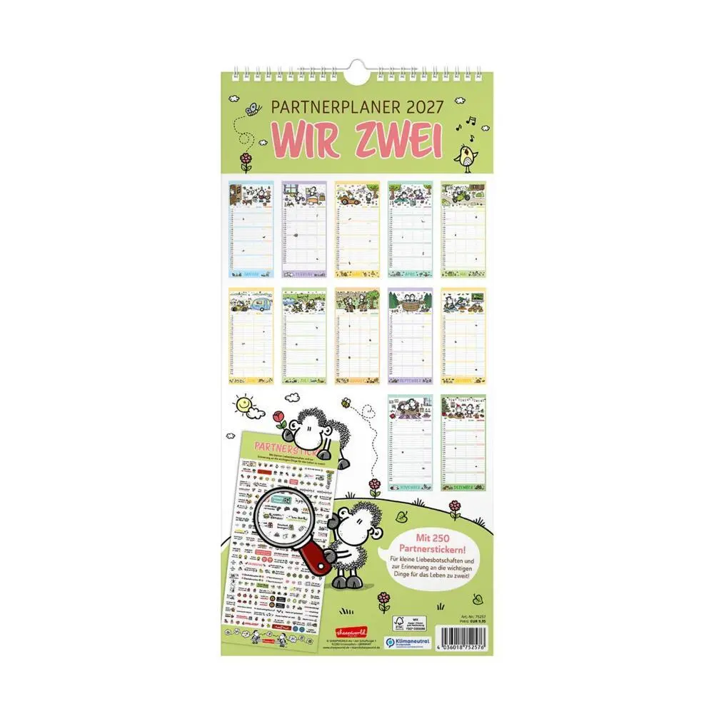 Bild: 4036018752576 | Sheepworld Planer für Zwei 2027 | Kalender | Deutsch | 2027
