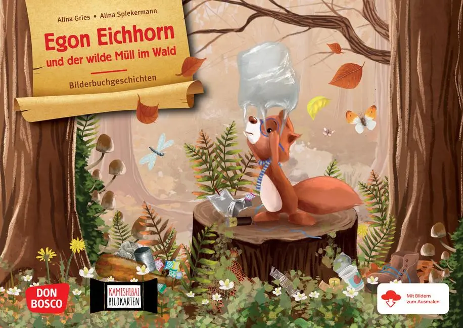 Cover: 4260694922576 | Egon Eichhorn und der wilde Müll im Wald. Kamishibai Bildkartenset Cover: 4260694922576 | Egon Eichhorn und der wilde Müll im Wald. Kamishibai Bildkartenset