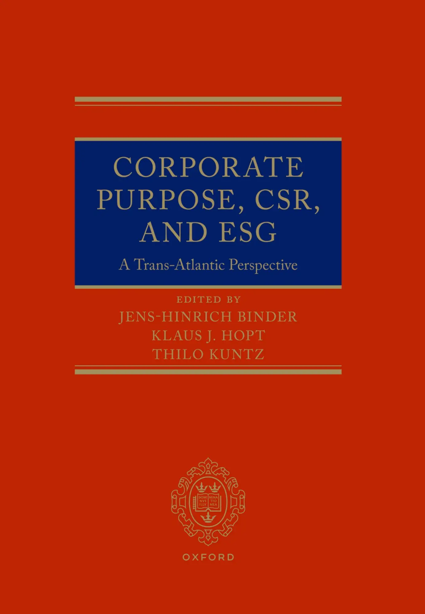 Cover: 9780198912576 | Corporate Purpose, Csr, and Esg | Jens-Hinrich Binder (u. a.) | Buch