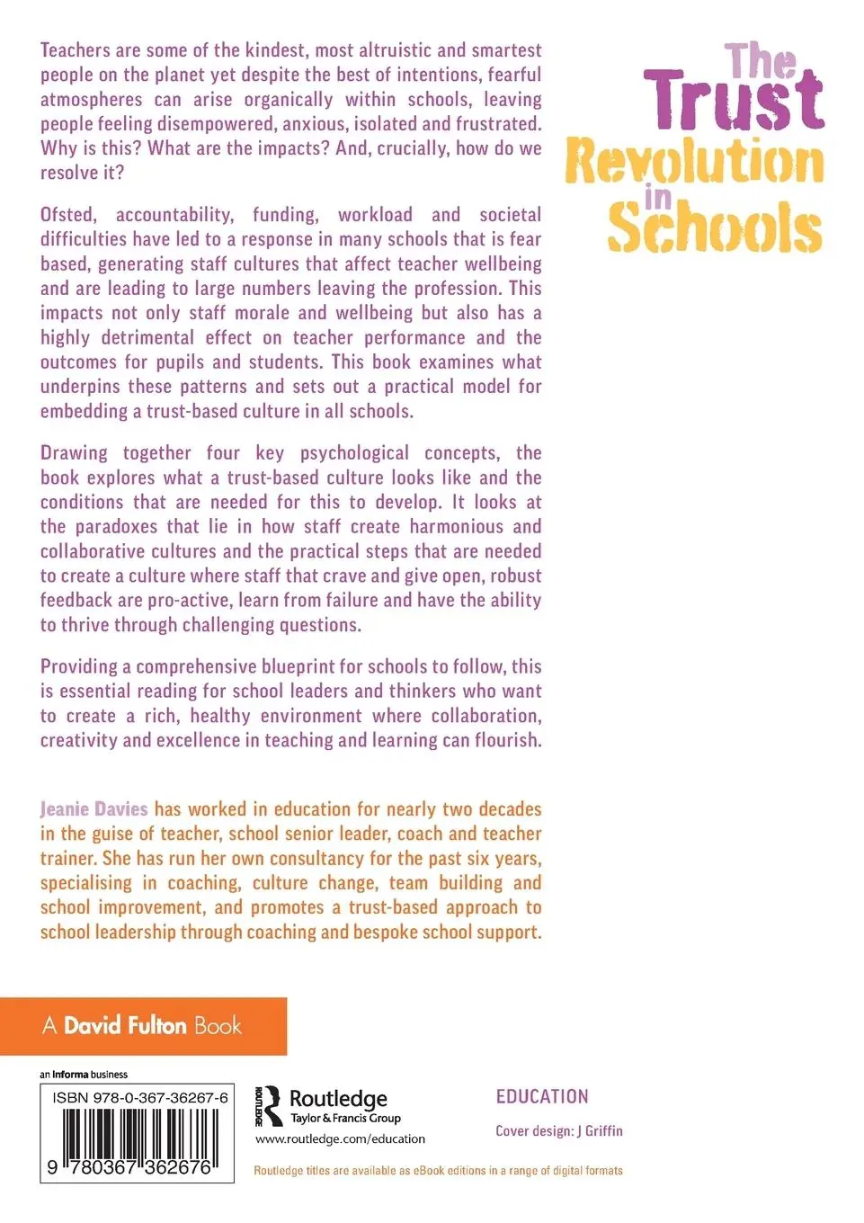 Rückseite: 9780367362676 | The Trust Revolution in Schools | Jeanie Davies | Taschenbuch | 2020