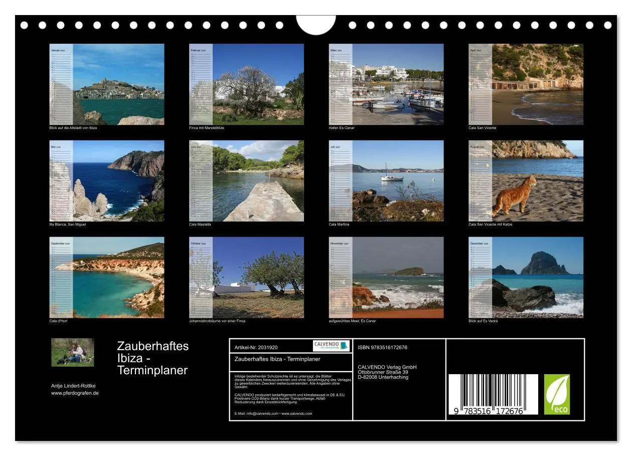 Bild: 9783516172676 | Zauberhaftes Ibiza - Terminplaner (Wandkalender 2026 DIN A4 quer),...