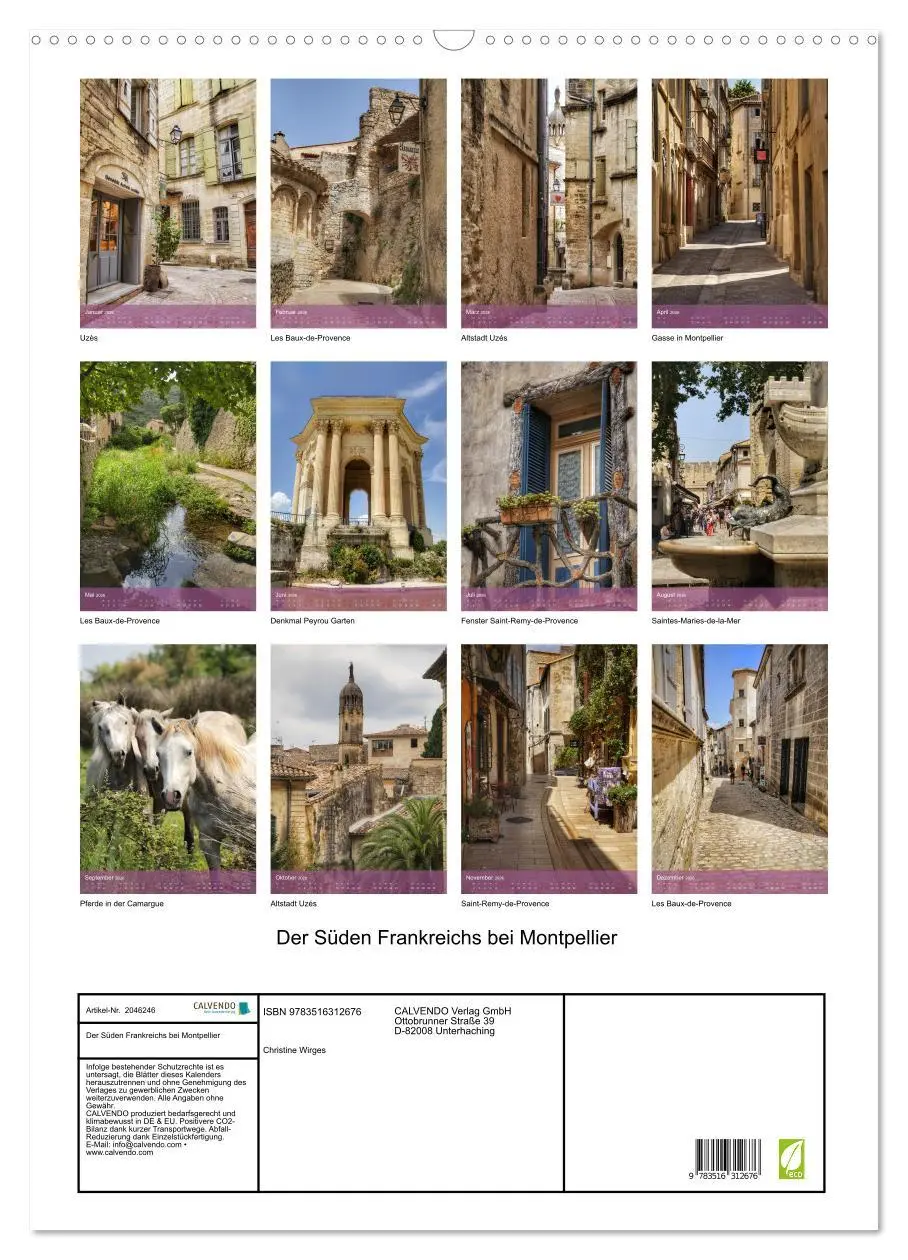 Bild: 9783516312676 | Der Süden Frankreichs bei Montpellier (Wandkalender 2026 DIN A2...