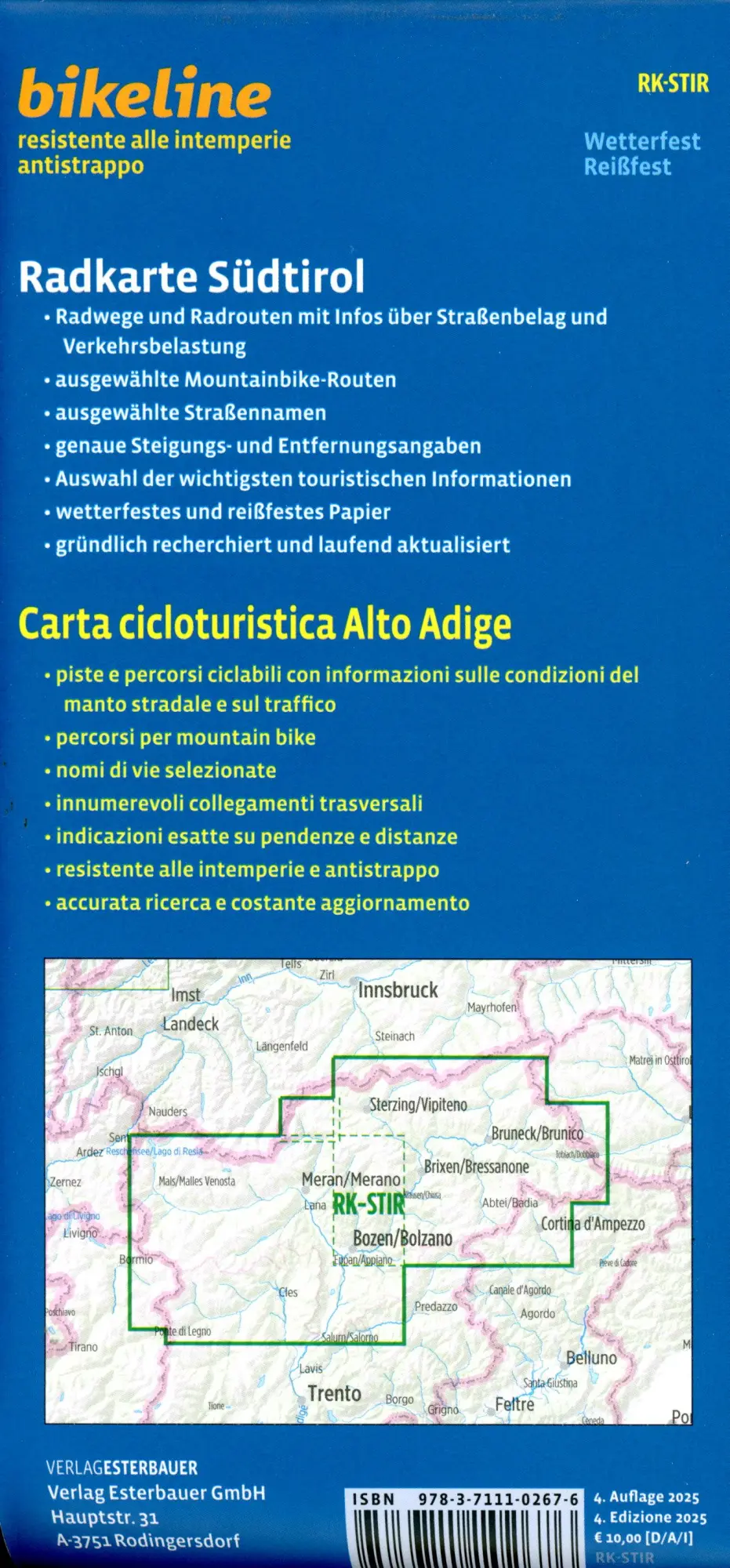 Bild: 9783711102676 | Radkarte Südtirol | Esterbauer Verlag | (Land-)Karte | Deutsch | 2024