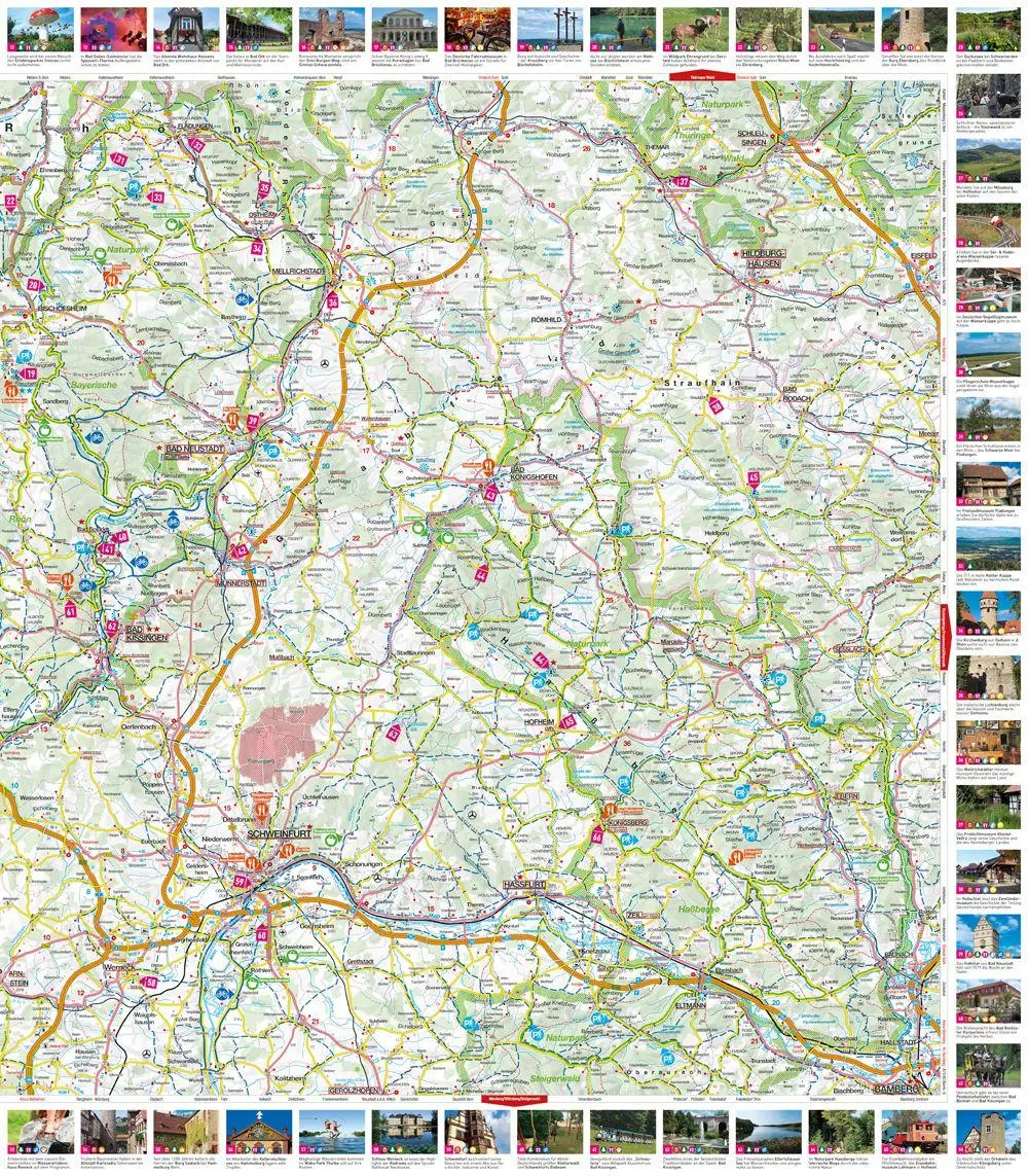 Bild: 9783575022776 | MARCO POLO Freizeitkarte 28 Rhön, Spessart 1:110.000 | (Land-)Karte