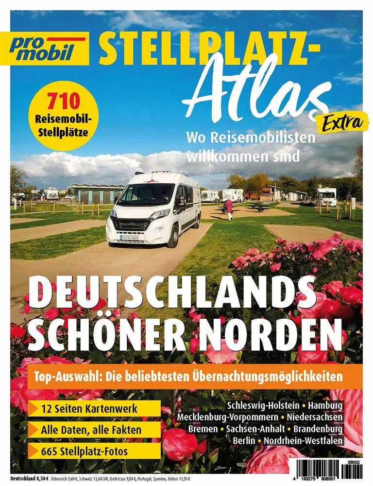 Cover: 9783613322776 | promobil Stellplatz-Atlas 02/2026 | Deutschlands schöner Norden | Buch