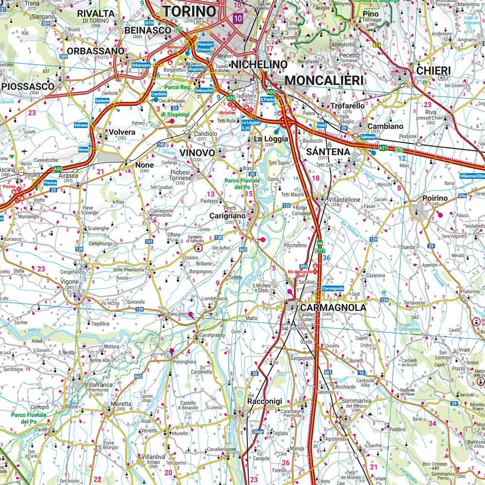 Bild: 9783707922776 | Piemont - Aostatal, Straßen- und Freizeitkarte 1:150.000, freytag &amp;...