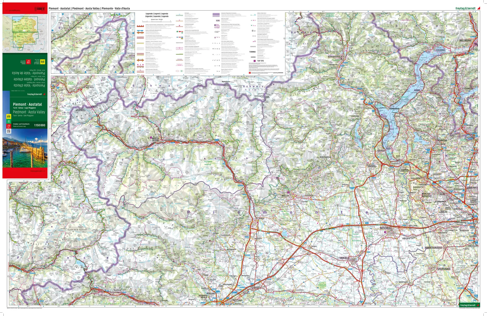 Bild: 9783707922776 | Piemont - Aostatal, Straßen- und Freizeitkarte 1:150.000, freytag &amp;...