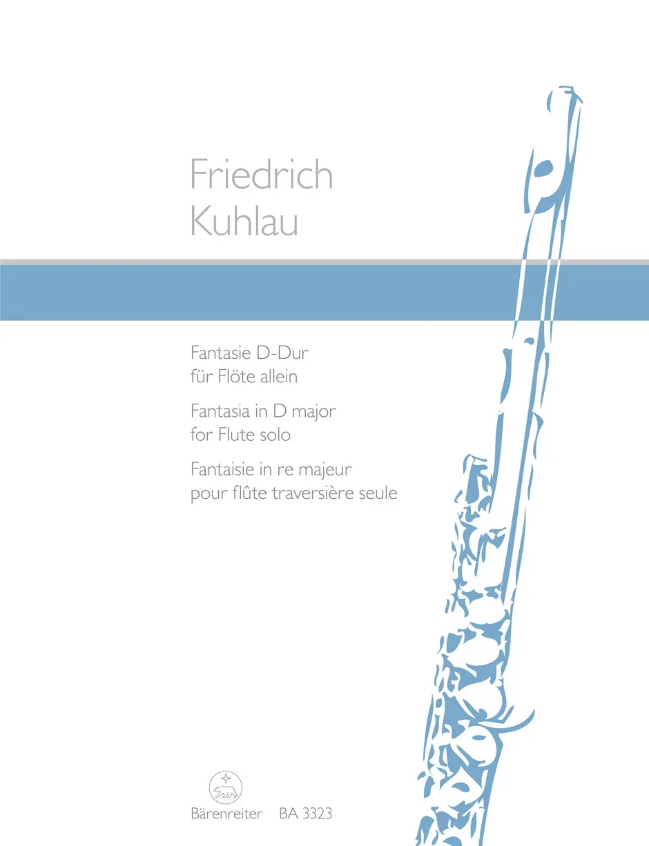 Cover: 9790006432776 | Fantaisie for Solo Flute D major | Friedrich Kuhlau | Partitur