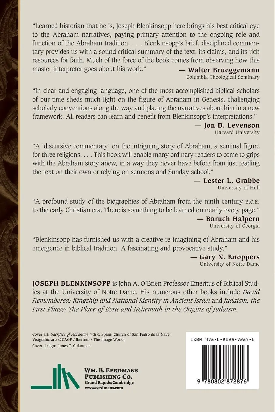 Rückseite: 9780802872876 | Abraham | The Story of a Life | Joseph Blenkinsopp | Taschenbuch