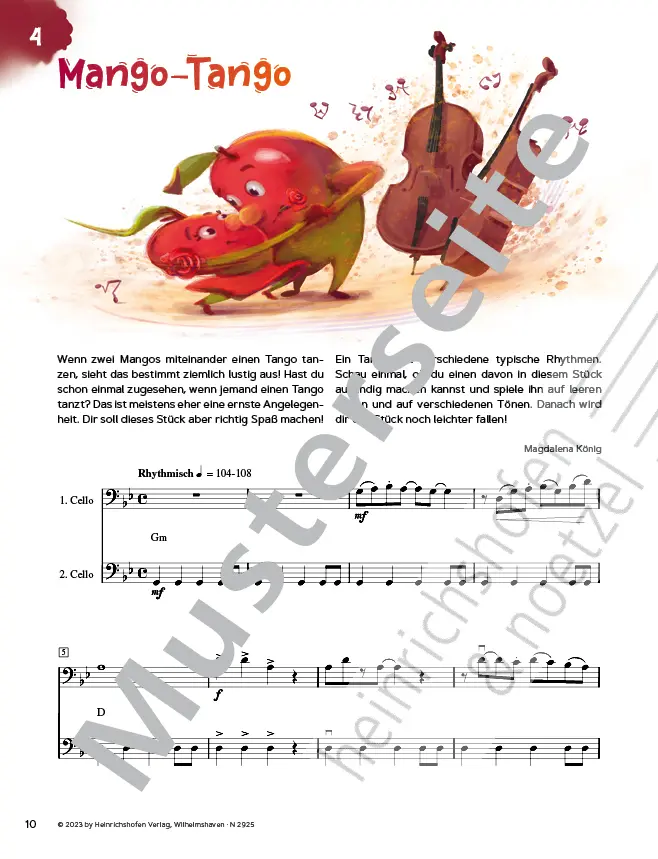Bild: 9783938202876 | Cello-Vitamine | 10 lustige Stücke für 1-2 Violoncelli und Klaiver