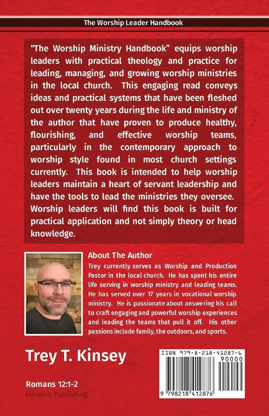 Rückseite: 9798218412876 | The Worship Ministry Handbook | Trey T Kinsey | Taschenbuch | Englisch