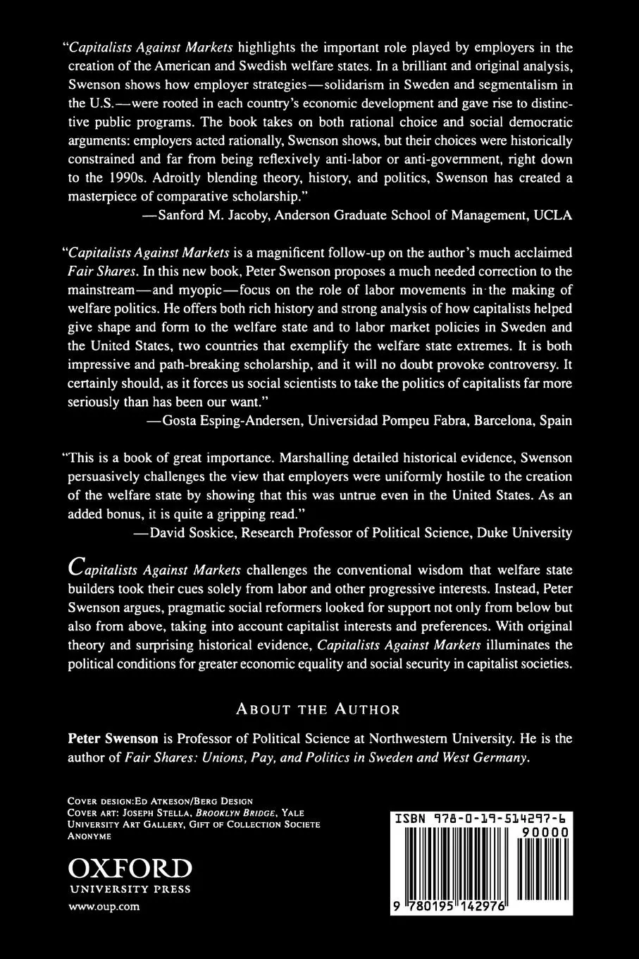 Rückseite: 9780195142976 | Capitalists Against Markets | Peter Swenson | Taschenbuch | Englisch