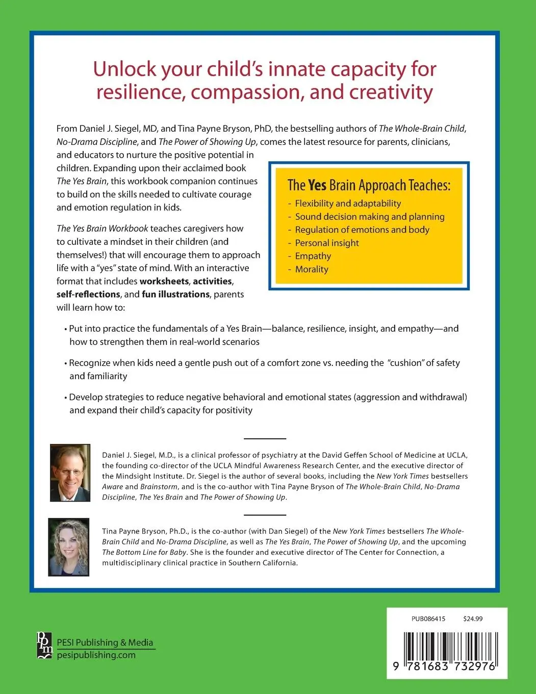 Rückseite: 9781683732976 | Yes Brain Workbook | Daniel J Siegel (u. a.) | Taschenbuch | Englisch