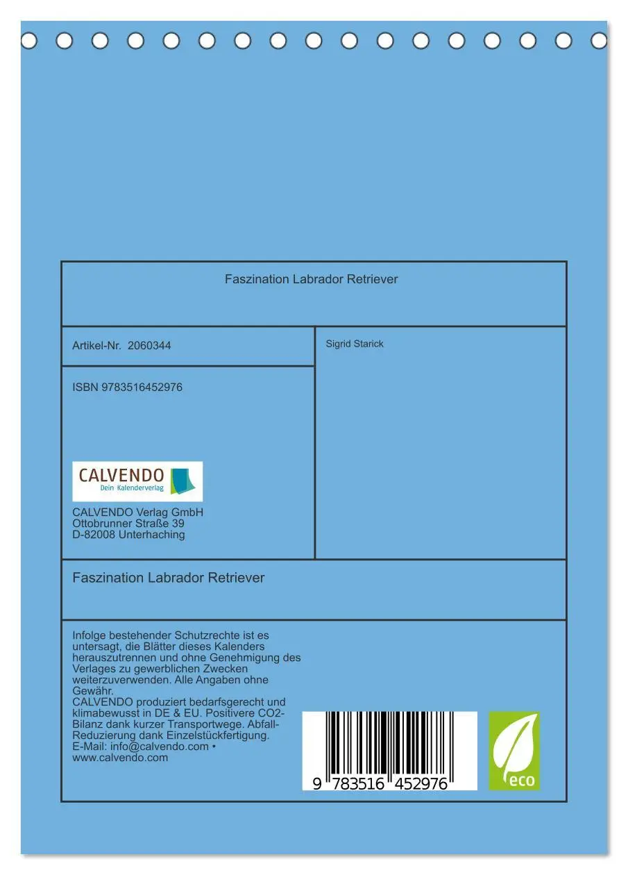 Bild: 9783516452976 | Faszination Labrador Retriever (Tischkalender 2026 DIN A5 hoch),...