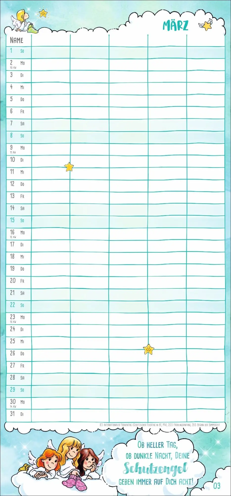 Bild: 9783756412976 | times&amp;more Schutzengel Familienplaner 2026 | Heye | Kalender | 13 S.