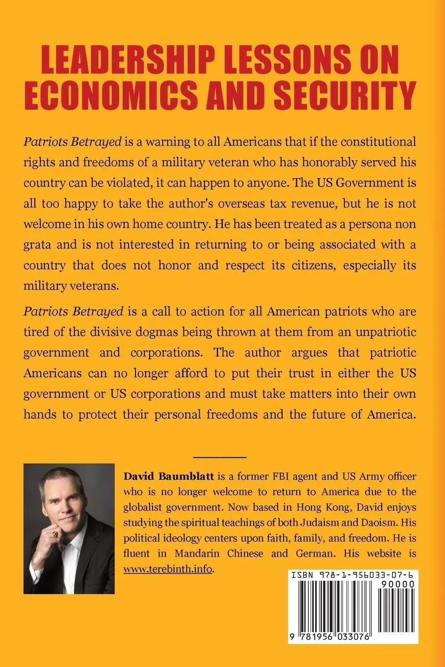 Rückseite: 9781956033076 | Patriots Betrayed | David Baumblatt | Taschenbuch | Englisch | 2023