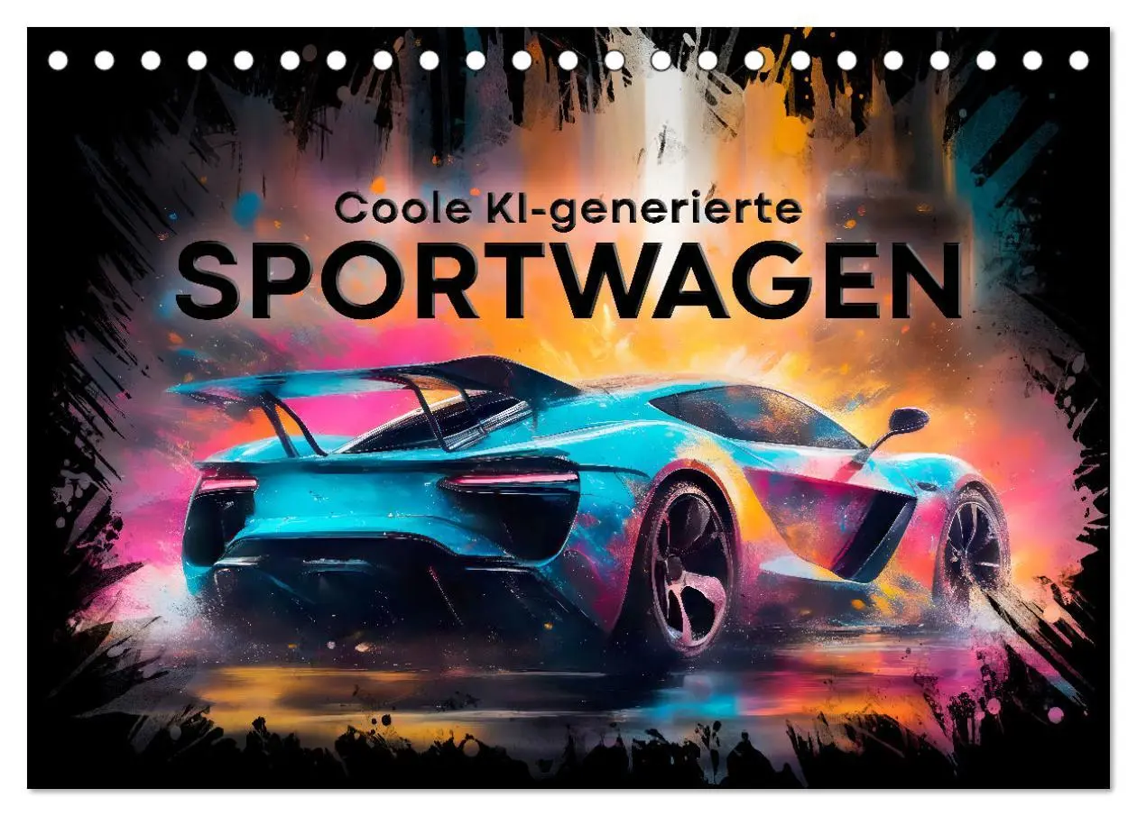 Cover: 9783457493076 | Coole KI-generierte SPORTWAGEN (Tischkalender 2026 DIN A5 quer),...