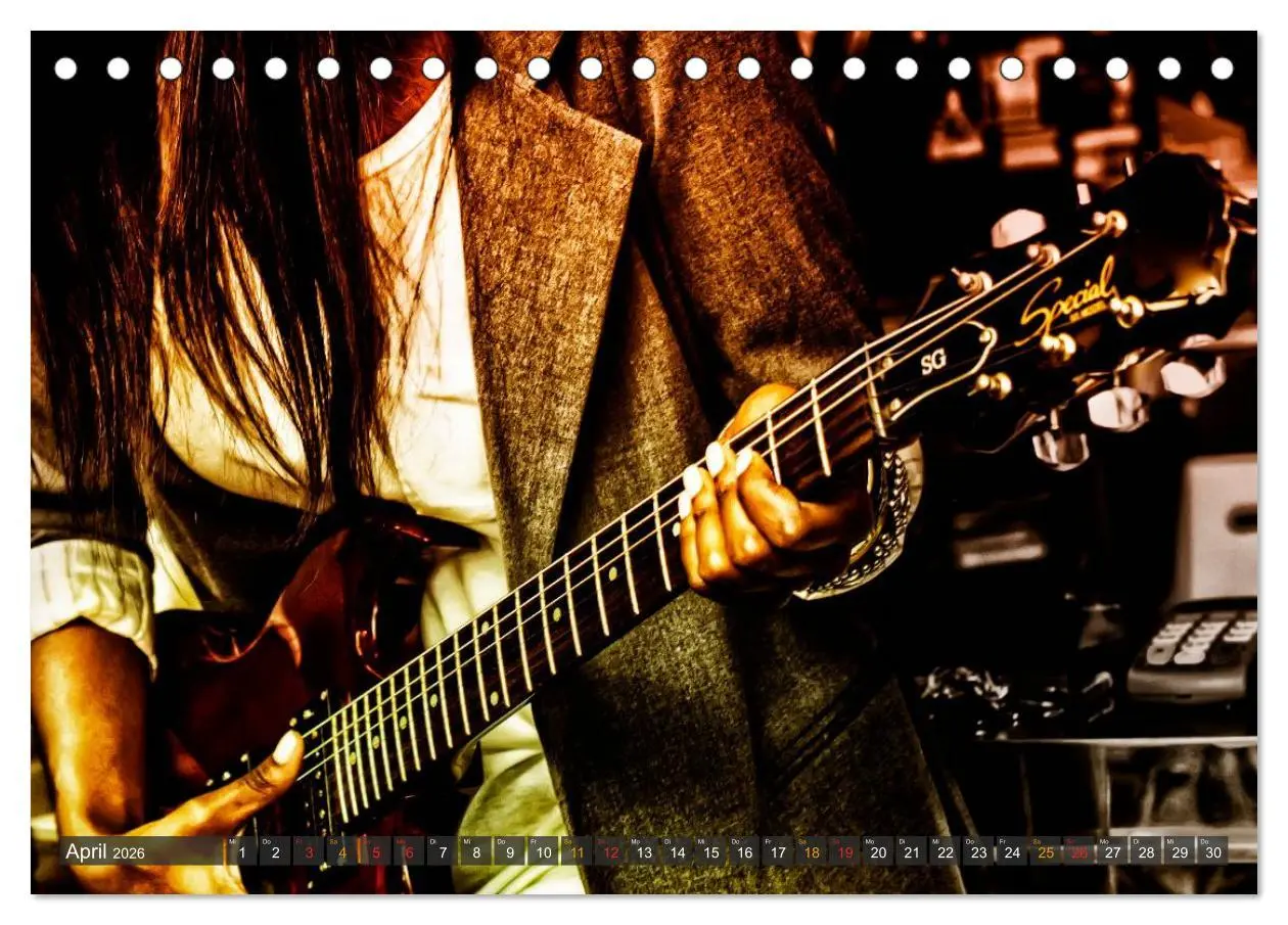 Bild: 9783516033076 | E-Gitarren - einfach cool (Tischkalender 2026 DIN A5 quer),...