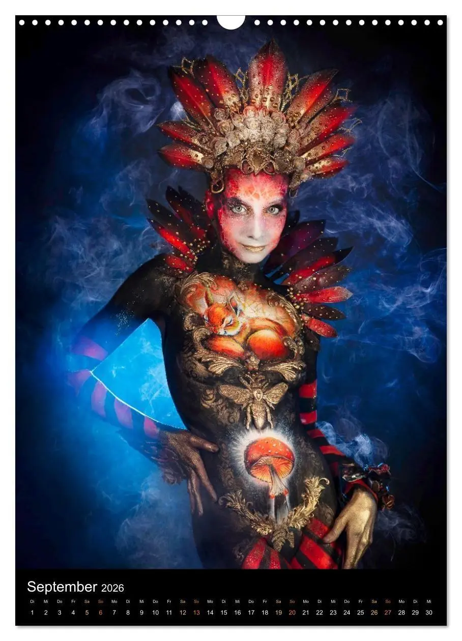 Bild: 9783516413076 | Klangkörper - Bodypainting Adventures (Wandkalender 2026 DIN A3...