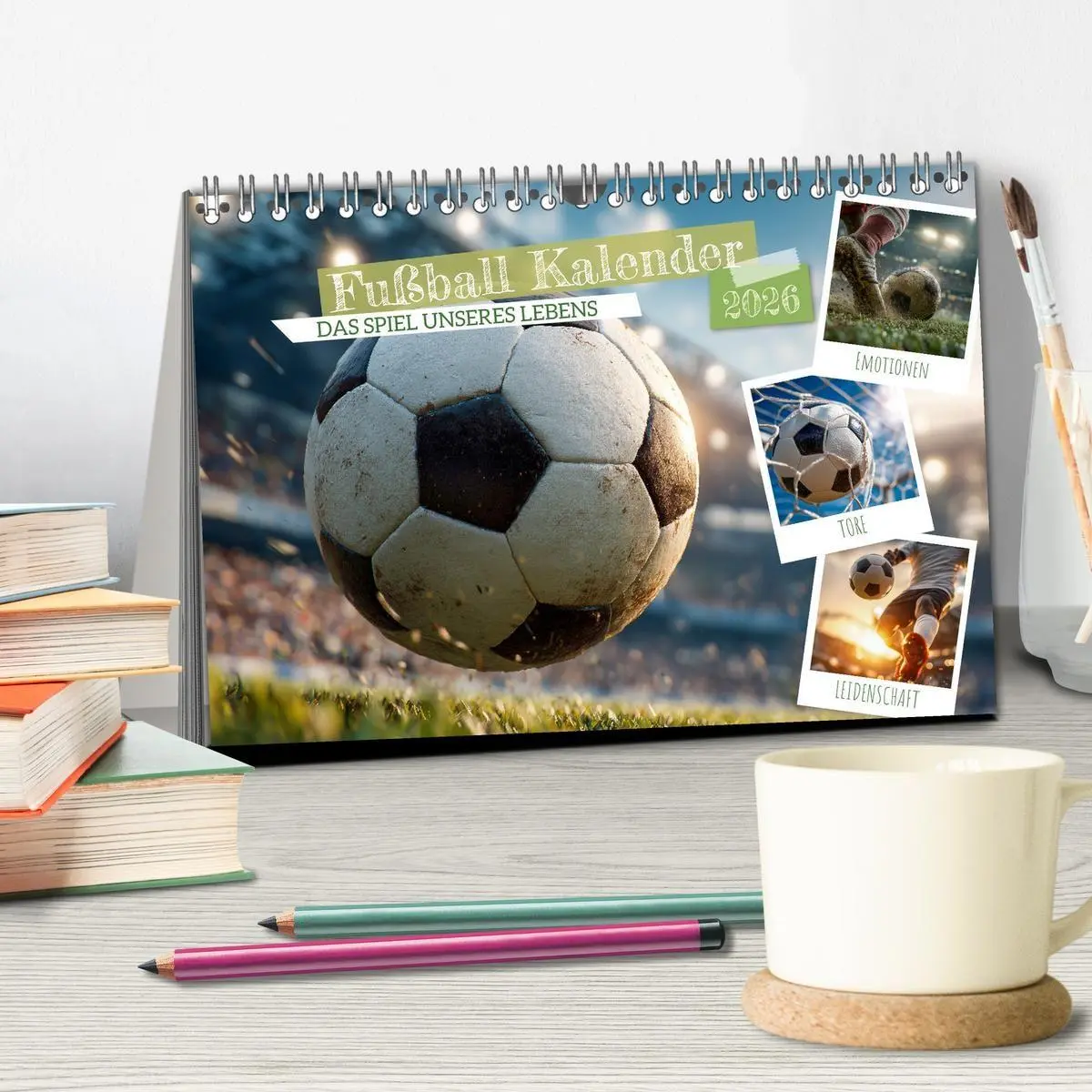 Bild: 9783516723076 | Fußball Kalender - Das Spiel unseres Lebens (Tischkalender 2026 DIN...