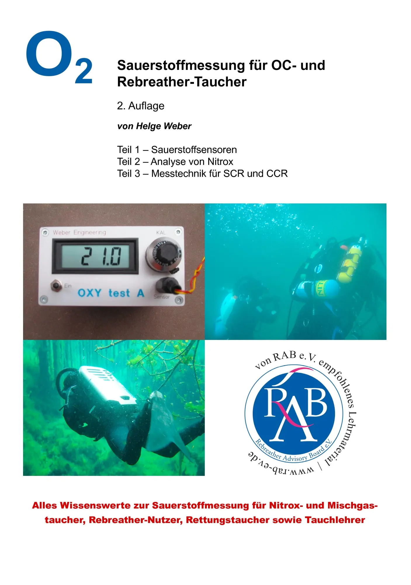 Cover: 9783837033076 | Sauerstoffmessung für OC- und Rebreather-Taucher | Helge Weber | Buch