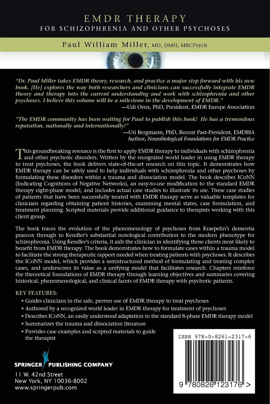Rückseite: 9780826123176 | EMDR Therapy for Schizophrenia and Other Psychoses | Miller | Buch