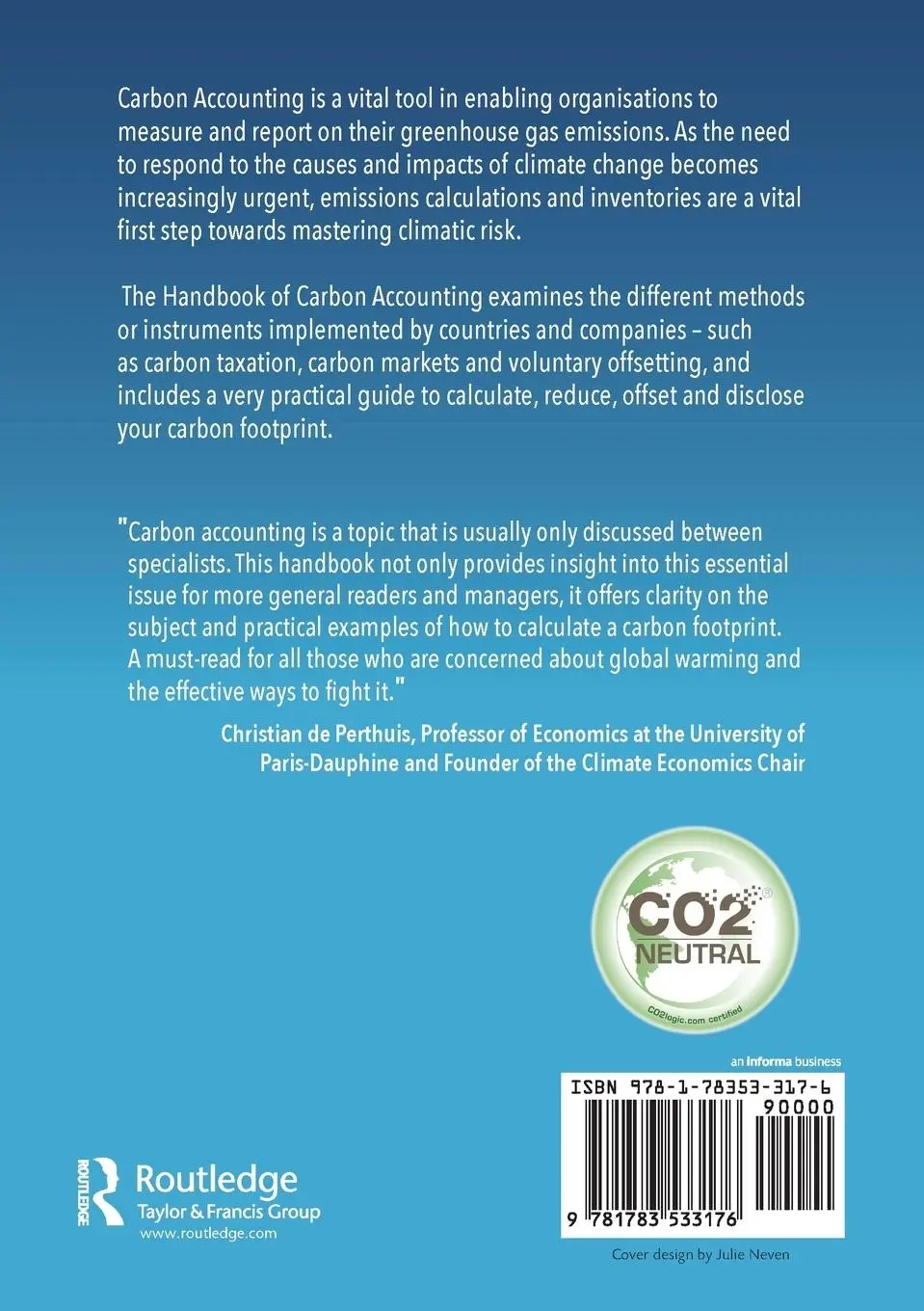 Rückseite: 9781783533176 | The Handbook of Carbon Accounting | Arnaud Brohé | Taschenbuch | 2016