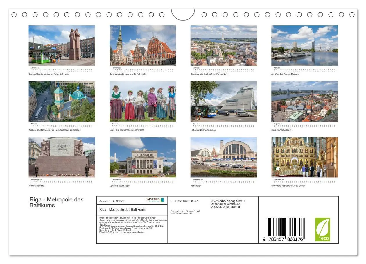 Bild: 9783457863176 | Riga - Metropole des Baltikums (Wandkalender 2026 DIN A4 quer),...