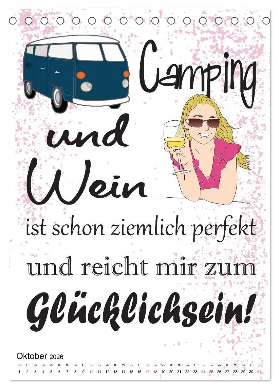 Bild: 9783516333176 | CampingSprüche (Tischkalender 2026 DIN A5 hoch), CALVENDO...