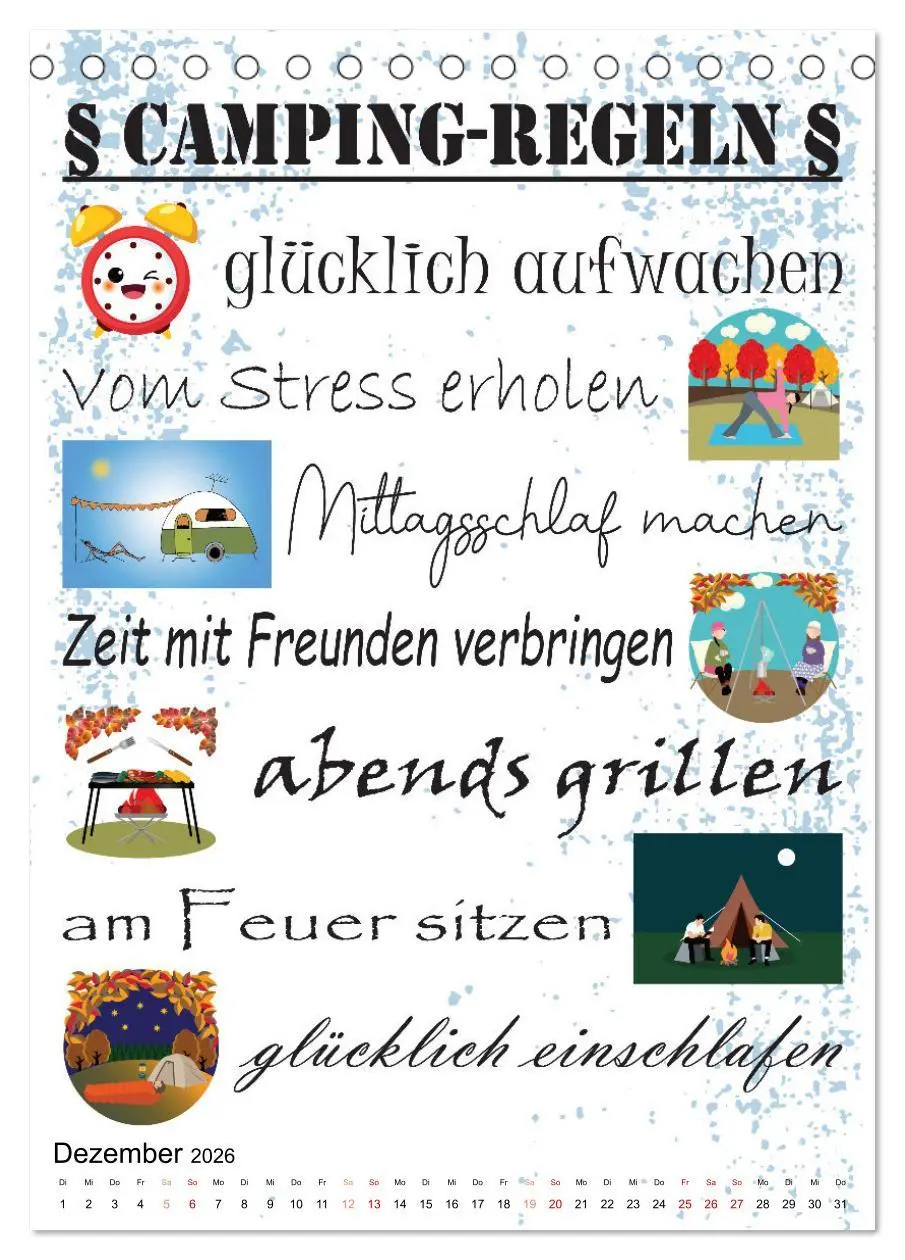 Bild: 9783516333176 | CampingSprüche (Tischkalender 2026 DIN A5 hoch), CALVENDO...
