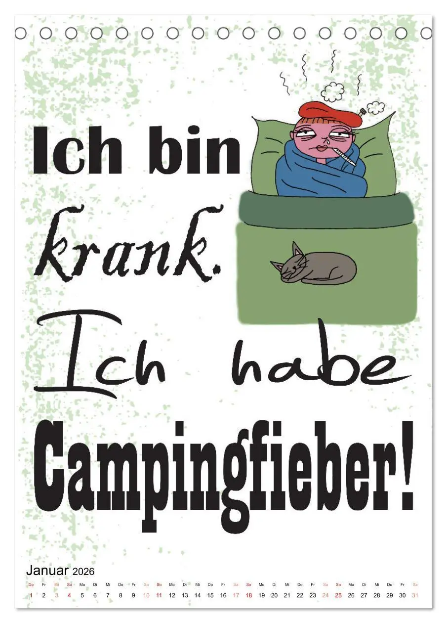 Bild: 9783516333176 | CampingSprüche (Tischkalender 2026 DIN A5 hoch), CALVENDO...