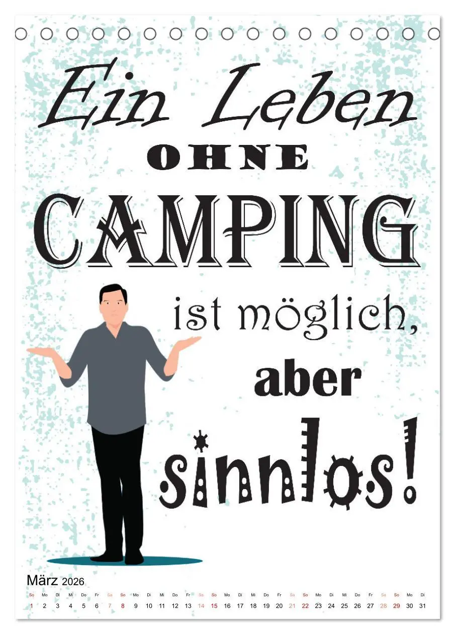 Bild: 9783516333176 | CampingSprüche (Tischkalender 2026 DIN A5 hoch), CALVENDO...