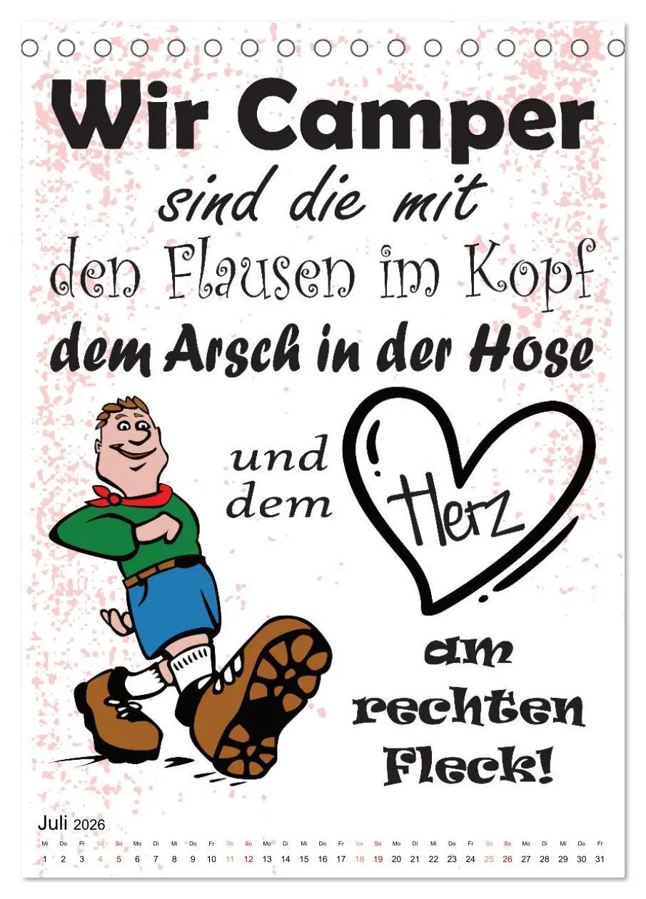 Bild: 9783516333176 | CampingSprüche (Tischkalender 2026 DIN A5 hoch), CALVENDO...