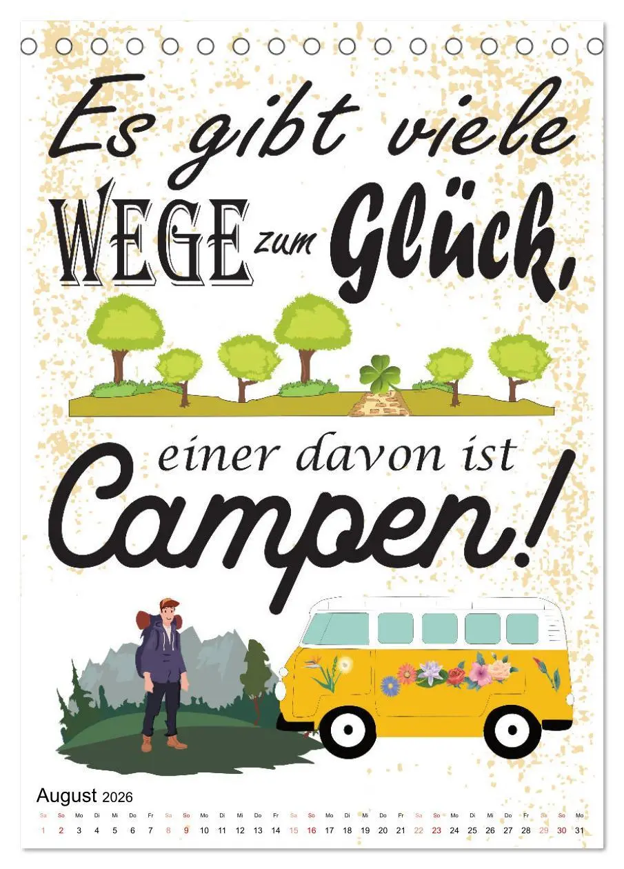 Bild: 9783516333176 | CampingSprüche (Tischkalender 2026 DIN A5 hoch), CALVENDO...