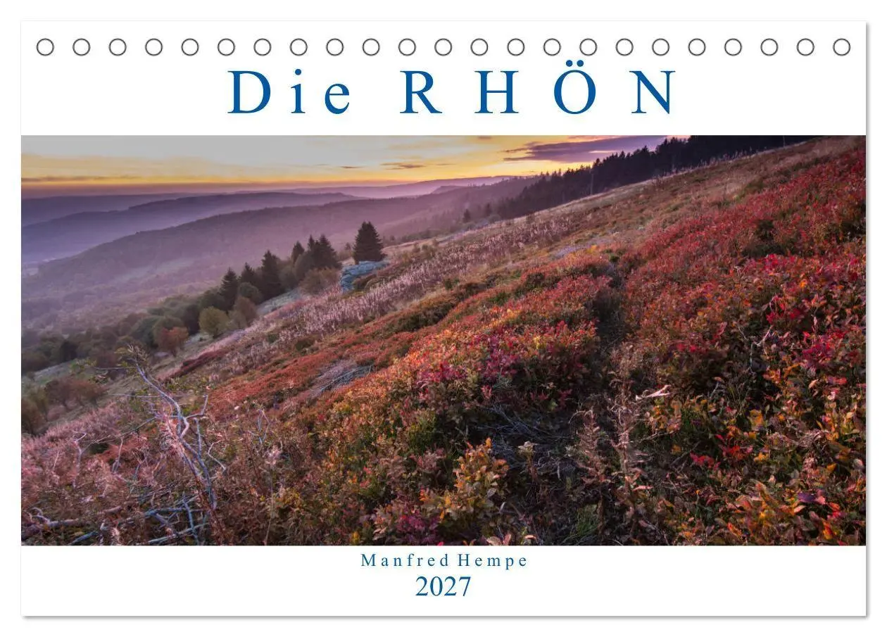 Die Rhön (Tischkalender 2027 DIN A5 quer), CALVENDO Monatskalender
