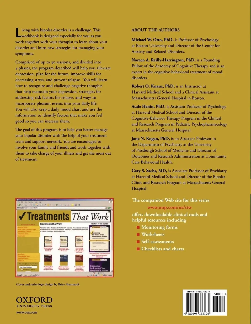 Rückseite: 9780195313376 | Managing Bipolar Disorder | A Cognitive-Behavioral Approach Workbook