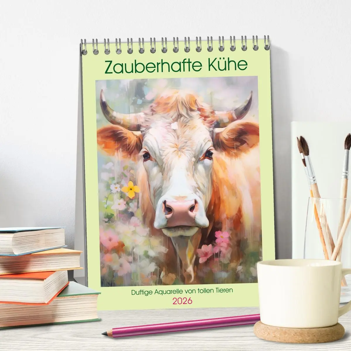 Bild: 9783516313376 | Zauberhafte Kühe. Duftige Aquarelle von tollen Tieren...