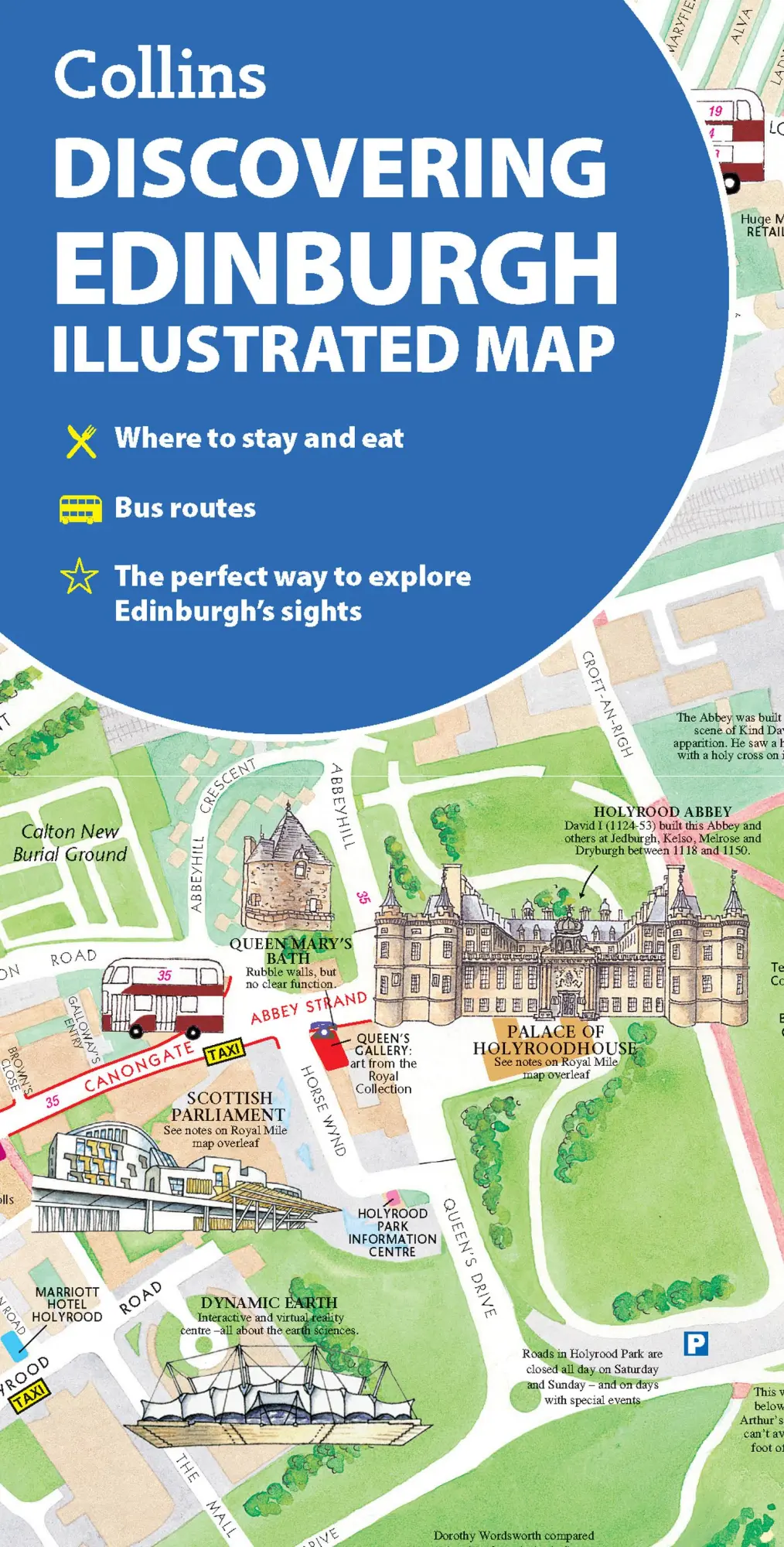 Cover: 9780008663476 | Discovering Edinburgh Illustrated Map | Ideal for Exploring | Collins