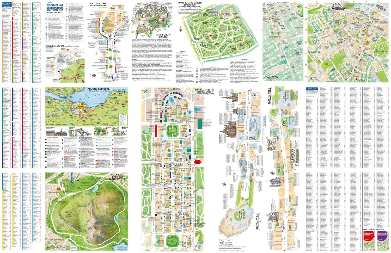 Bild: 9780008663476 | Discovering Edinburgh Illustrated Map | Ideal for Exploring | Collins