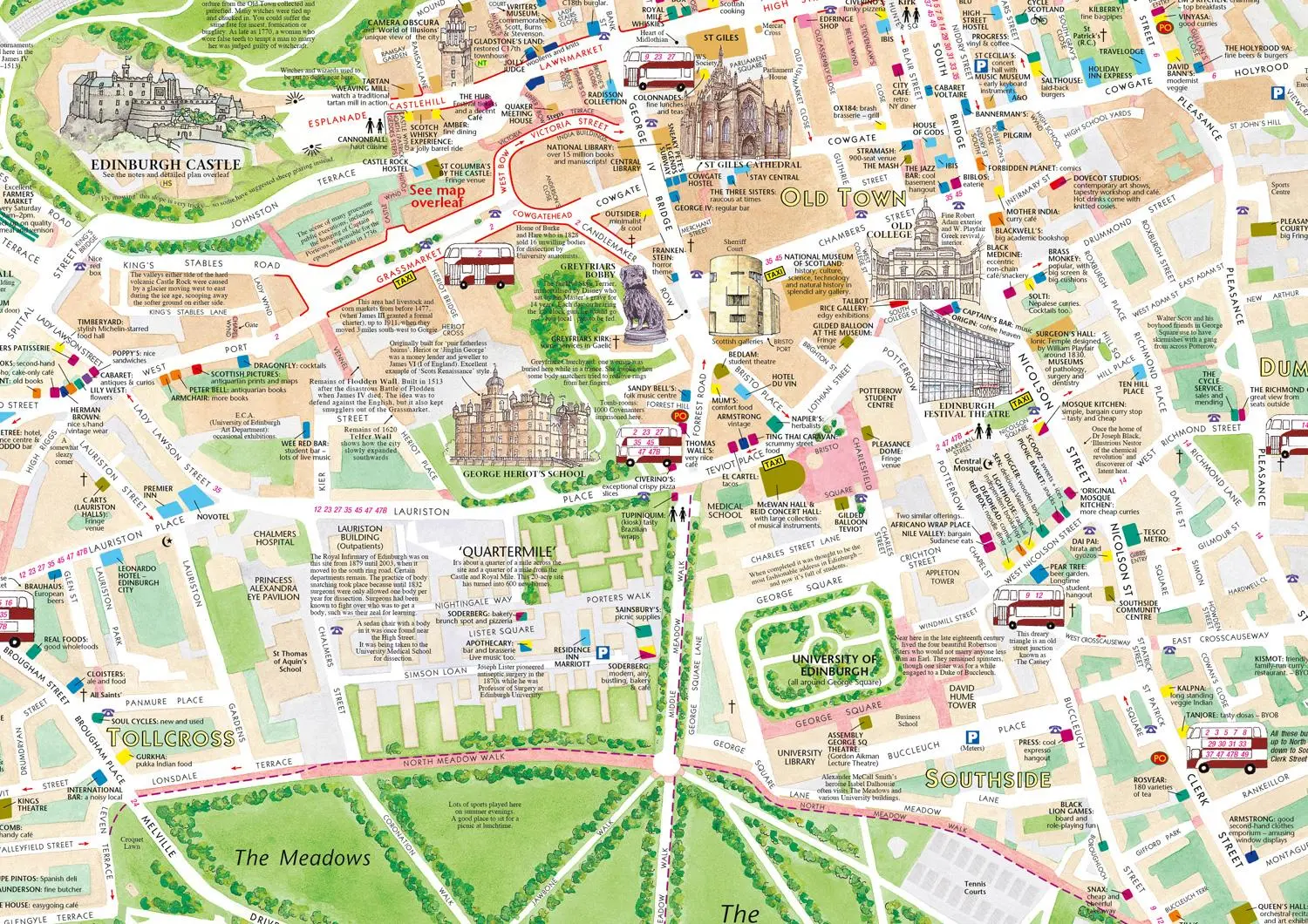 Bild: 9780008663476 | Discovering Edinburgh Illustrated Map | Ideal for Exploring | Collins