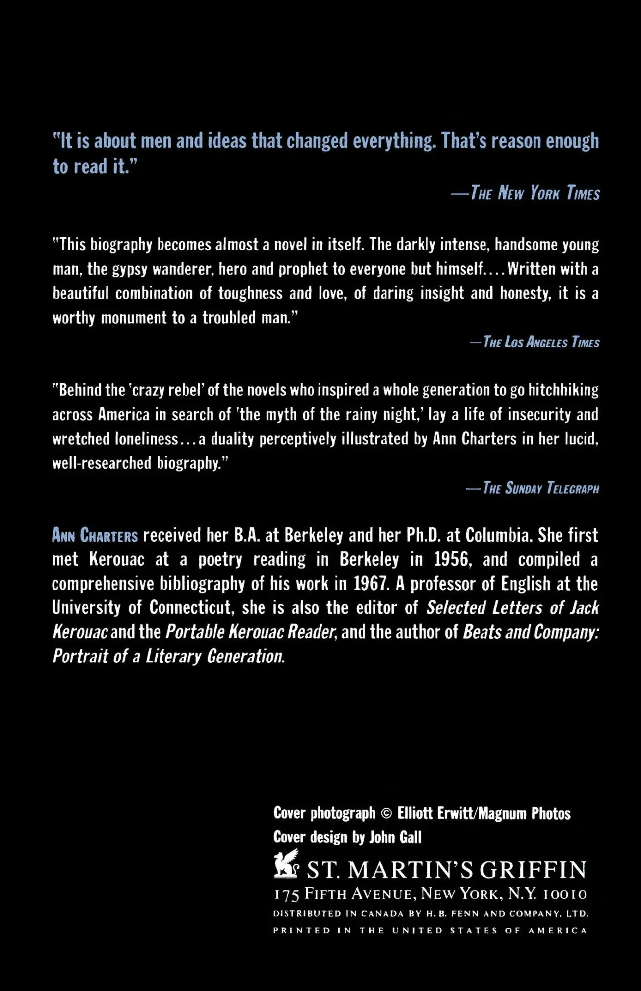 Rückseite: 9780312113476 | Kerouac | A Biography | Ann Charters | Taschenbuch | Paperback | 1994