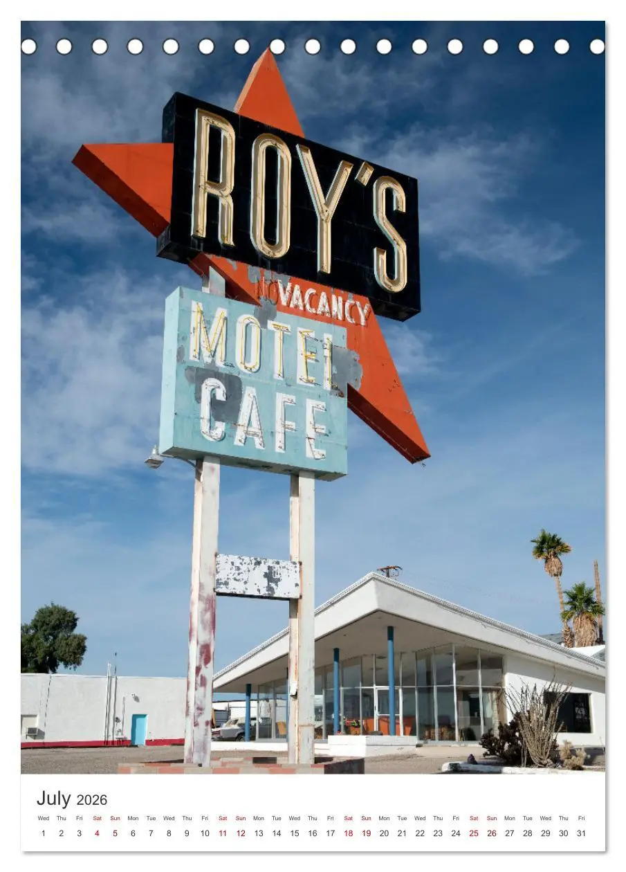 Bild: 9783516543476 | Historic Route 66 Motel (Desk Calendar 2026 DIN A5 portrait),...