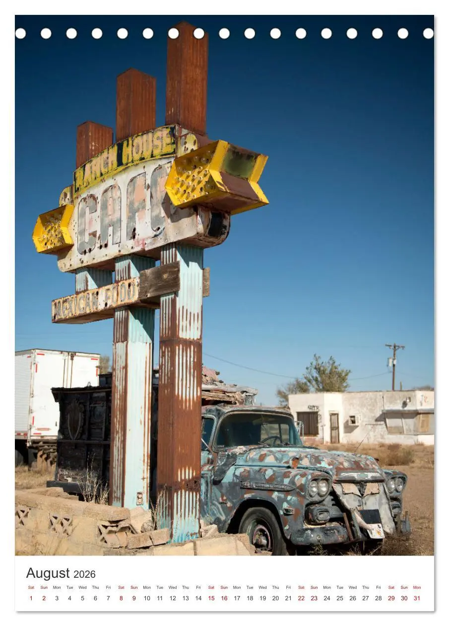 Bild: 9783516543476 | Historic Route 66 Motel (Desk Calendar 2026 DIN A5 portrait),...