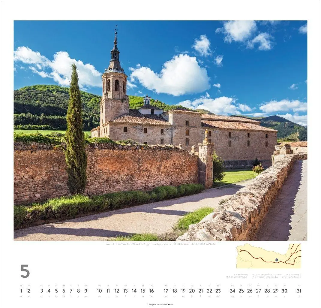 Bild: 9783839903476 | Auf dem Jakobsweg Kalender 2027 - El Camino | Kalender | Spiralbindung